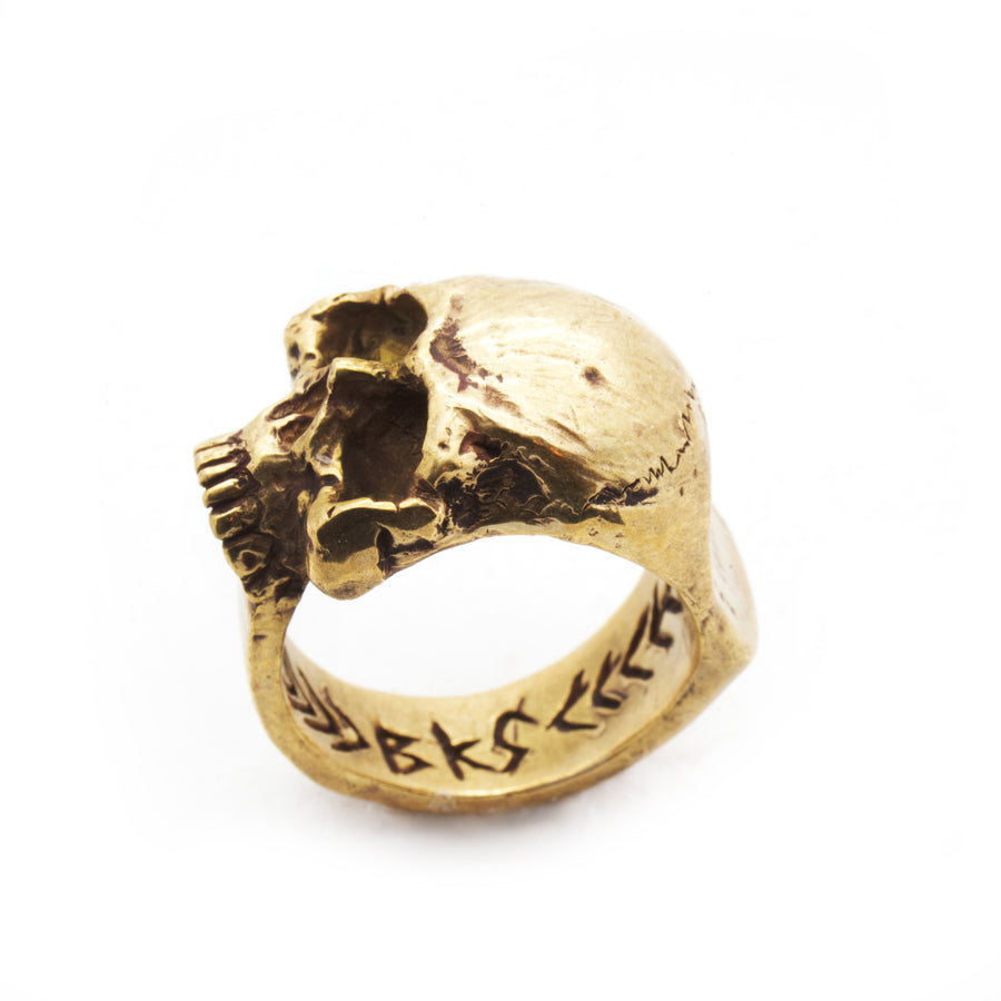Sideways Skull II Ring by Brooklyn Smithy | BKS Bold Rings | Minimalist Skull ring Made in USA Jewelry